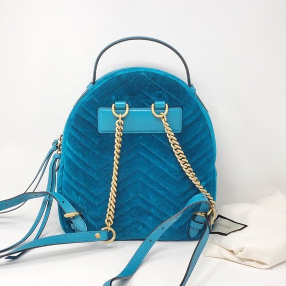 Auth Gucci Marmont GG Velvet Backpack Bag - Picture 3 of 9